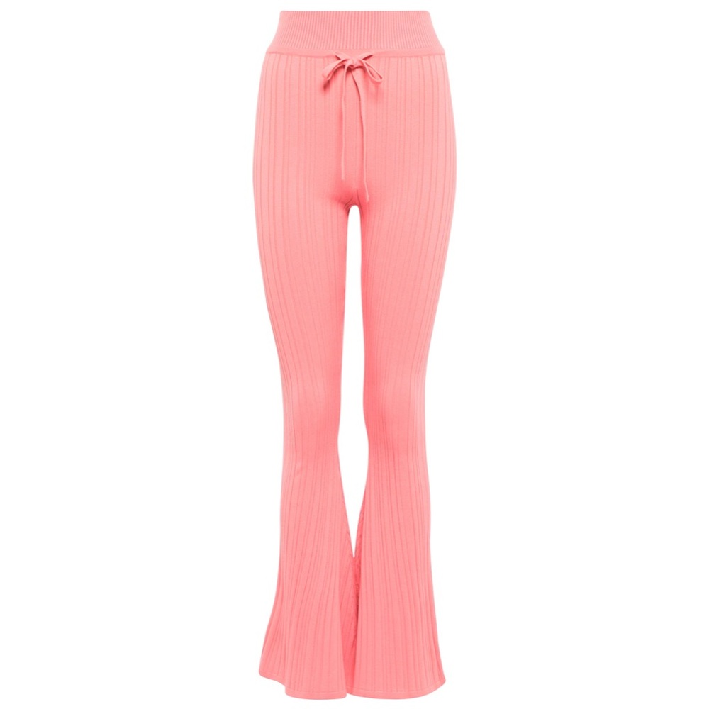 LIVE THE PROCESS - ribbed knit flare pants